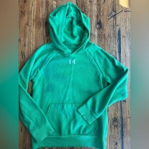 Under Armour Striped Green Sweatshirt Boys Size -Youth Medium